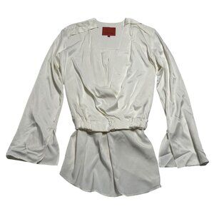 Manning Cartell Long Sleeve Ribbon Tie Blouse in White